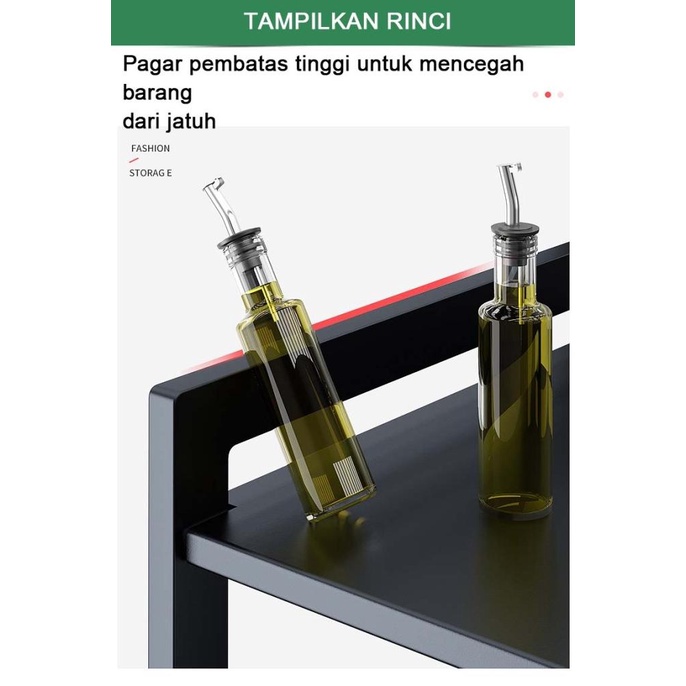 Netel Rak Oven Rak Dapur Stainless Steel Rak Penyimpanan Serbaguna [Cod]