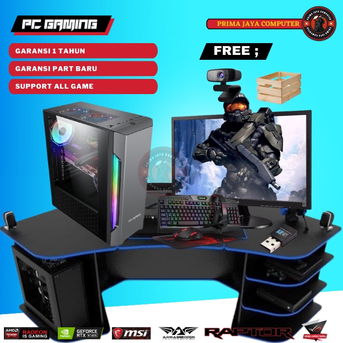 PC GAMING RAKITAN FUL SET I7 3770 PC CPU GAMING EDITING RAKITAN FULLSET KOMPUTER SSD 120GB VGA GT 73
