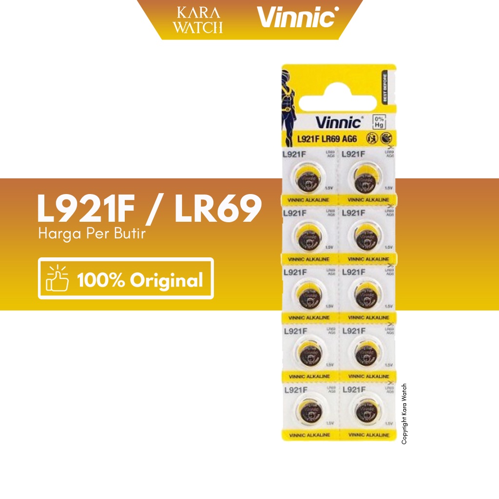 Baterai Vinnic LR69 L921F AG6 Original Batre Jam Tangan Harga Per Butir