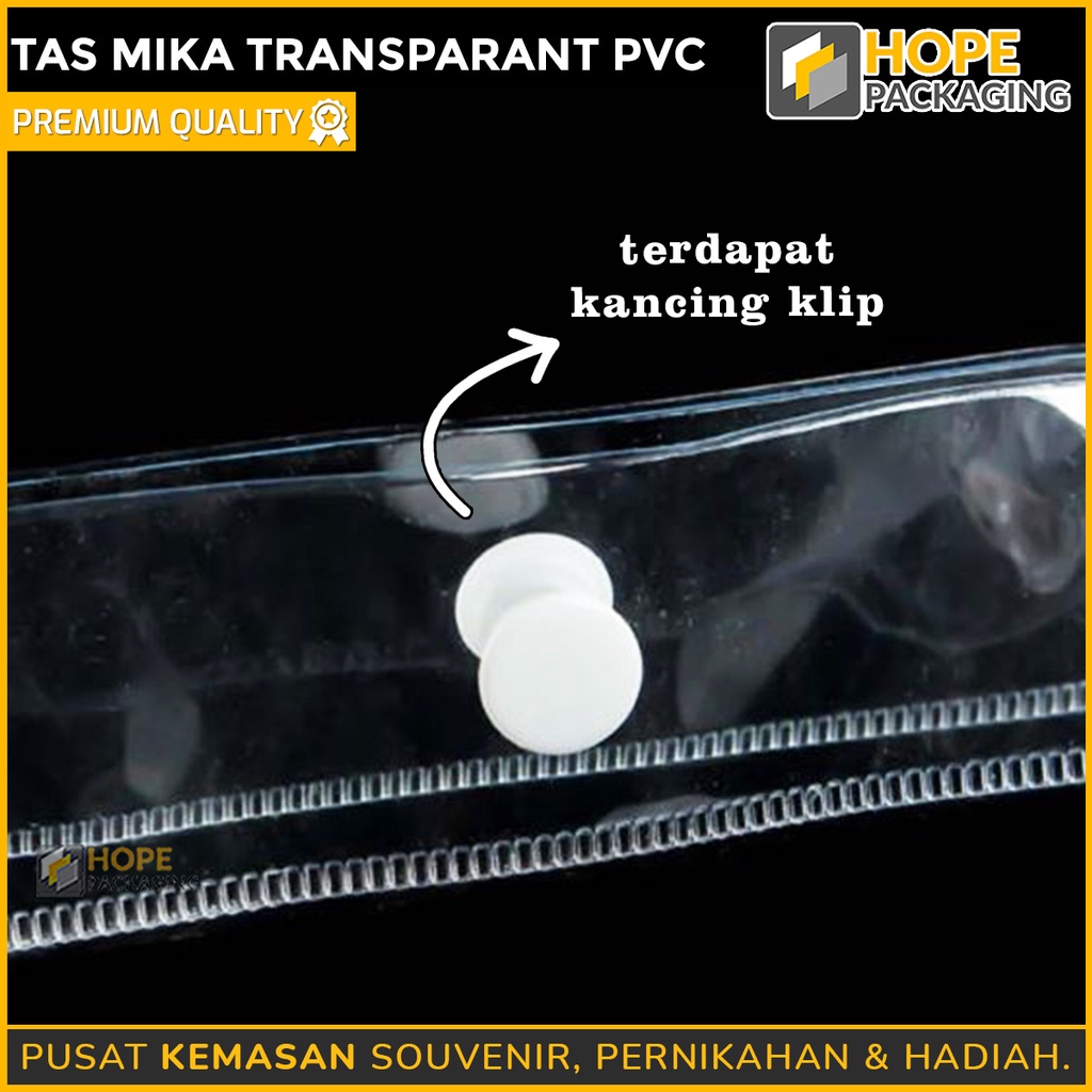 Tas Mika Transparant PVC Polos Goodiebag Hampers Souvenir Ulang Tahun Transparant Bening Murah Tas Tenteng