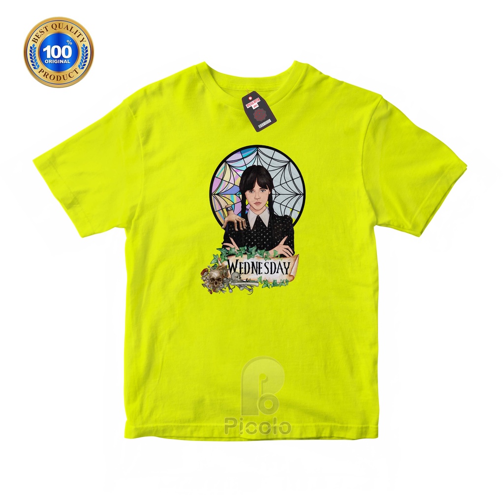 (FREE NAMA) BAJU KAOS ATASAN ANAK MOTIF WEDNESDAY ADDAMS Bahan COTTUN