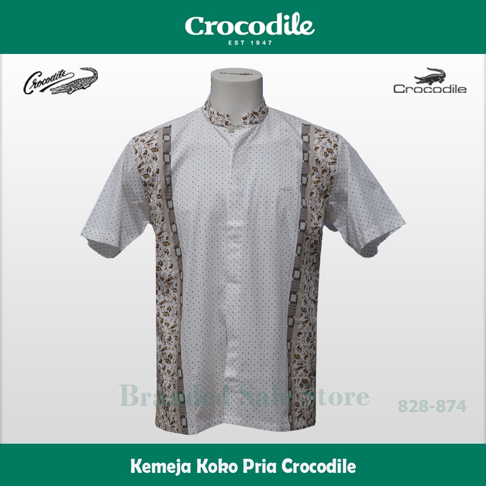 Baju Koko Crocodile / Kemeja Muslim Pria Modern Lengan Pendek Crocodile 828-874