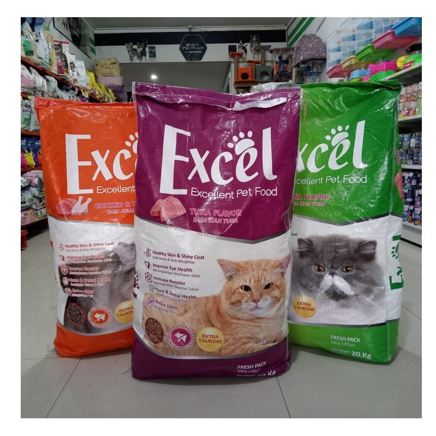 Excel Kitten 20 KG Food Makanan Anak Kucing Cat Dry Kering Pelet Pakan