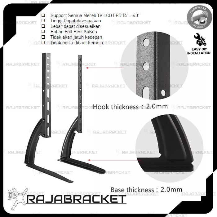 Braket tv | Bracket stand kaki tv 32 14 19 24 27 32 40 inch, braket tv standing kaki meja universal