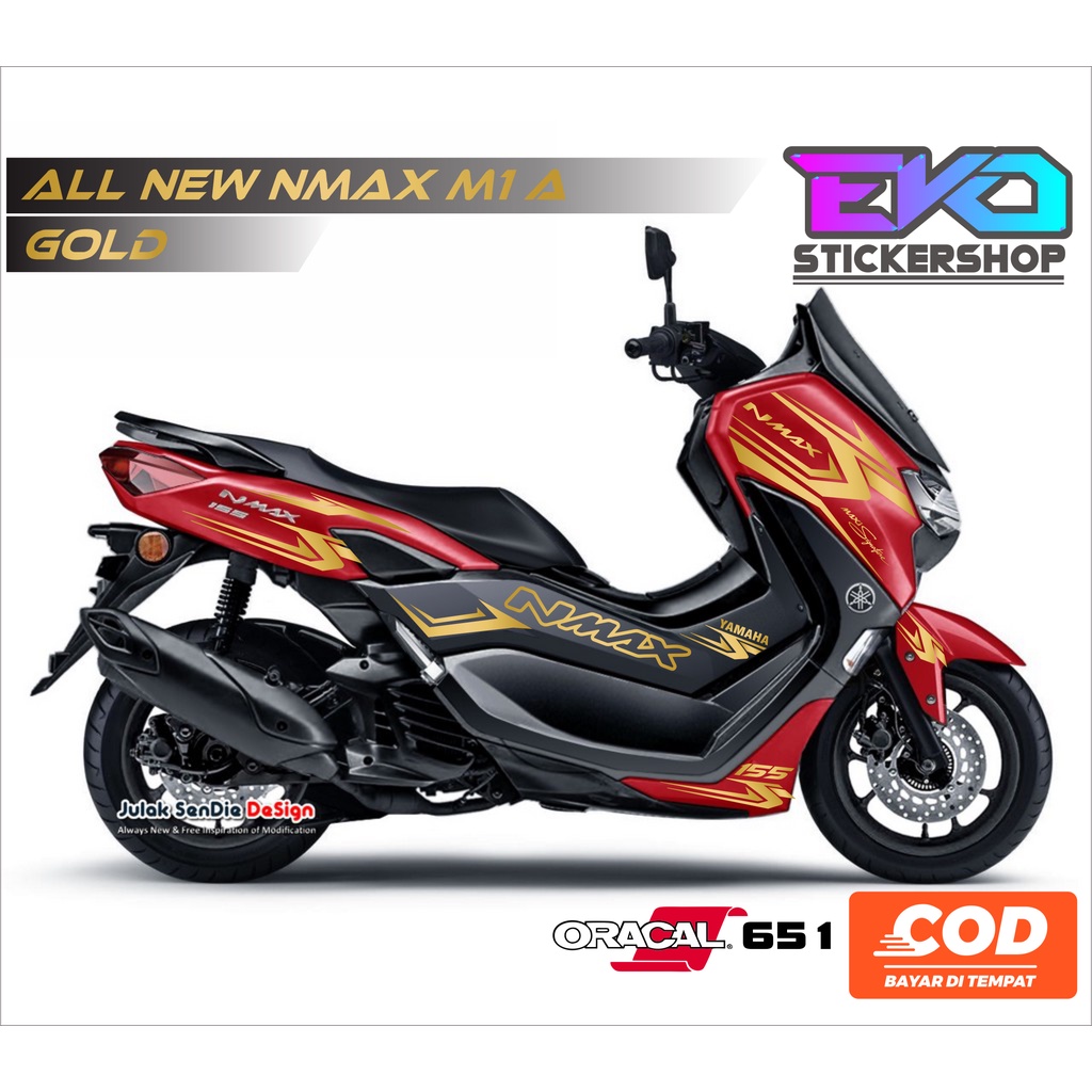 STIKER ALL NEW NMAX MERAH CUTTING STICKER STRIPPING NMAX 2020 2021 2022 2023