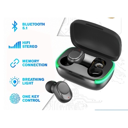 Y60 tws earphone bluetooth with mic Sport Waterproof Headset gaming Bluetooth 5.1 Touch Control HiFi Stereo Portable