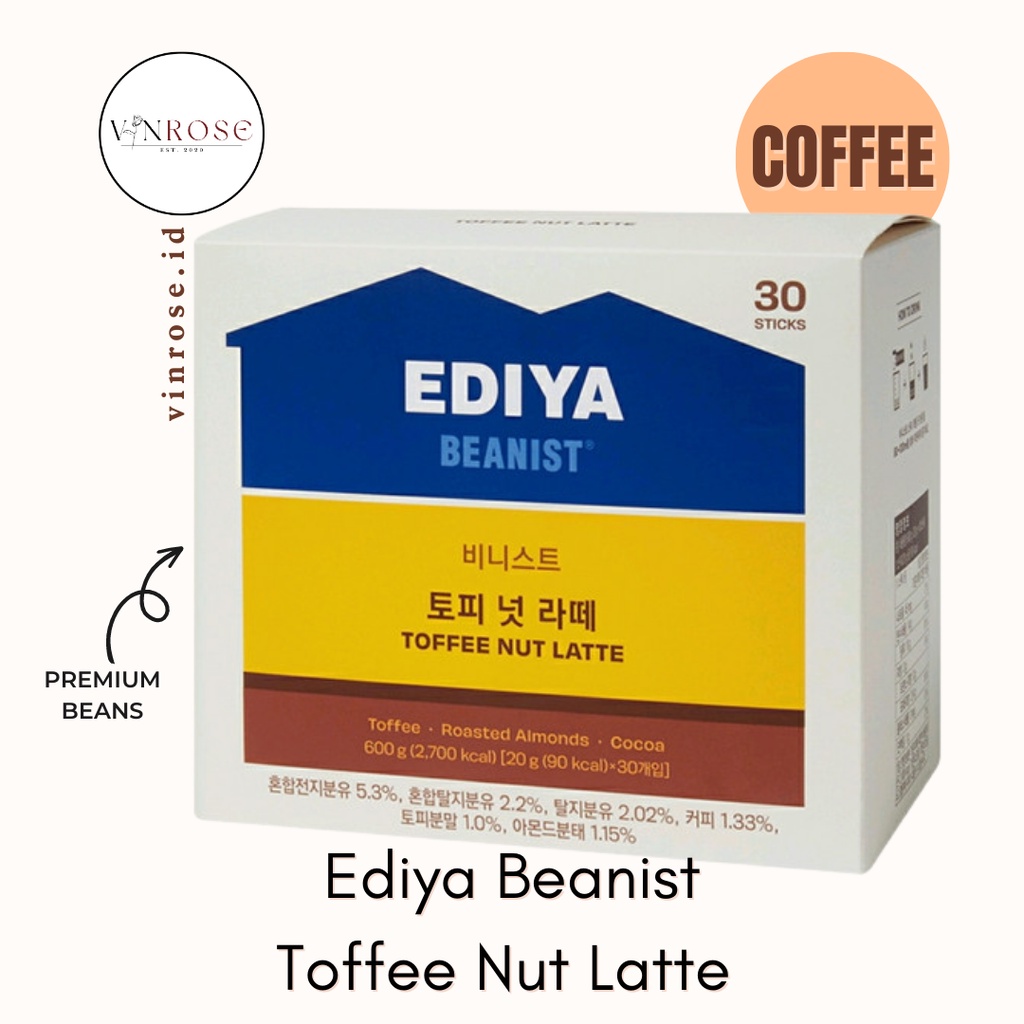 

Ediya Beanist Toffee Nut Latte (30 Sachet)/ Kopi Premium Korea