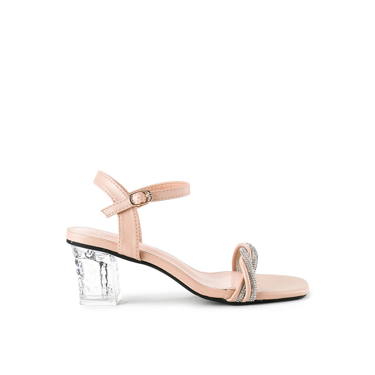 Sepatu Heels Peter Keiza Original detail transparent untuk evening chic look Hill Dinner Cantik Ori 