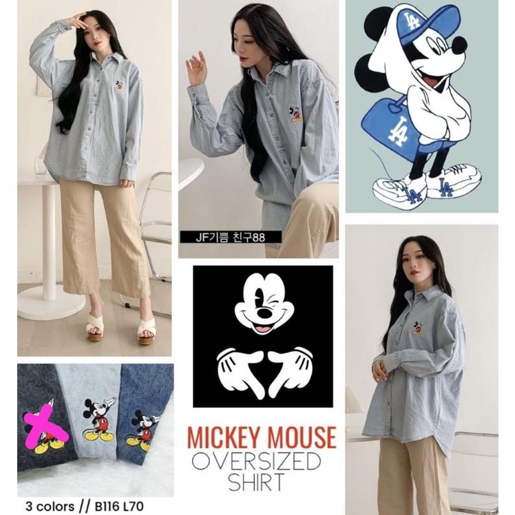 KEMEJA DENIM MICKEY