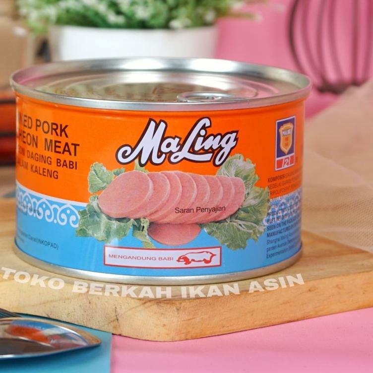 

★ MA LING Canned Pork / Daging Babi Maling Luncheon Meat - TTS 397 GRAM - BESAR ❇