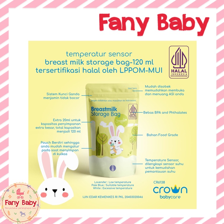 CROWN BREASTMILK STORAGE BAG 100ML+EKSTRA 20ML