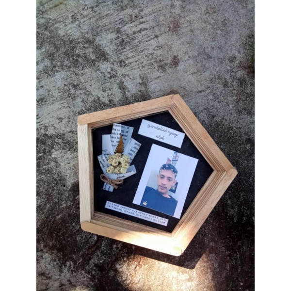 Pentagon stik 3d/kado frame/frame aesthetic/kado murah