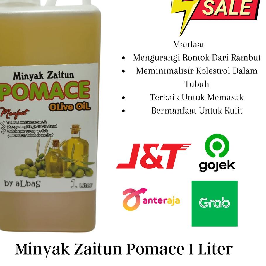 

♦ Pomace Olive Oil / Minyak Zaitun Pomace 1 Liter Terbaik memasak menumis menggoreng aLBaS ♡