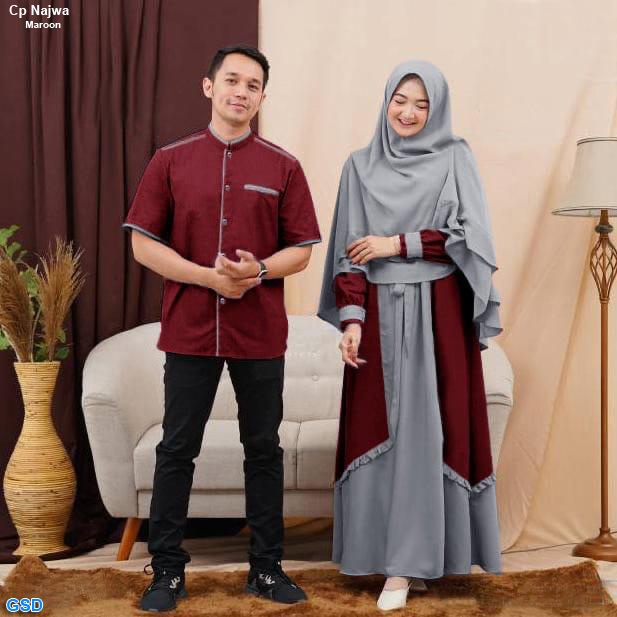 Cp Najwa/Pakaian Muslim Couple Model Terbaru/Couple Pasangan Terbaru/Baju Modern