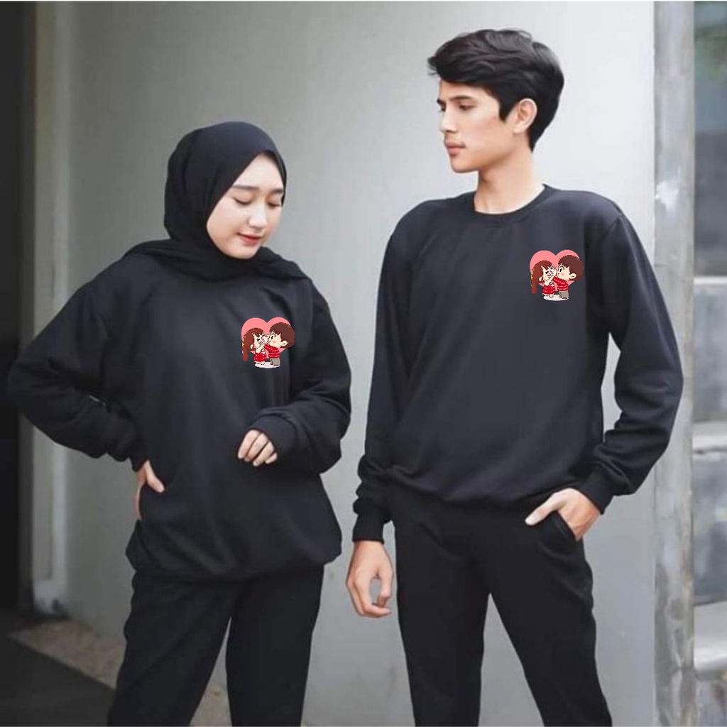 baju lengan panjang COUPLE love / kaos distro trendy keren dan kekinian / kaos terlarid