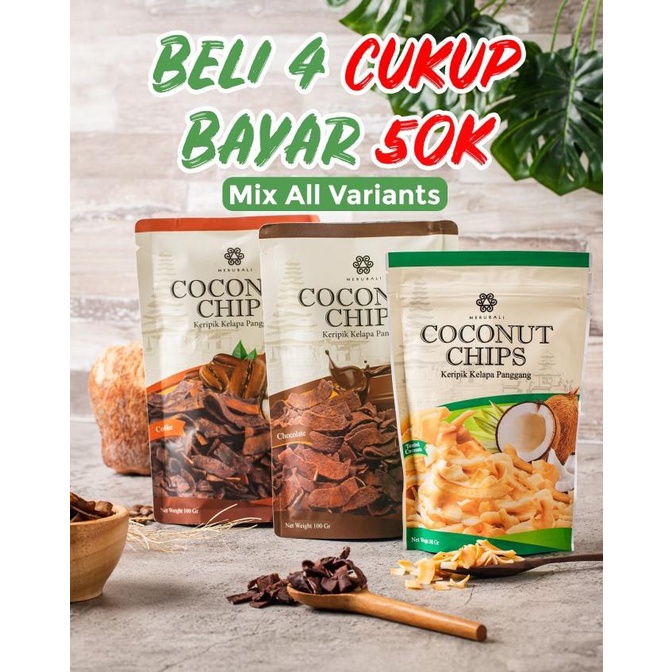 

@@@@] COCONUT CHIPS 50 Gr - PROMO BELI 4 CUMA 50 RIBU (ALL VARIANT)