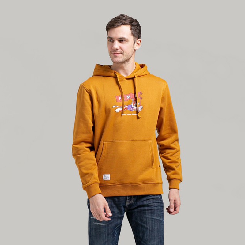 FMC Speed Supply Original Jaket Hoodie Harder Faster Stronger CVC Cotton Poly Graphic Pria Kuning 04