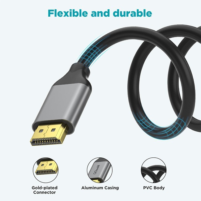 Kabel HDMI 2.1 High Quality 8K 144Hz UHD FHD Gold Plated