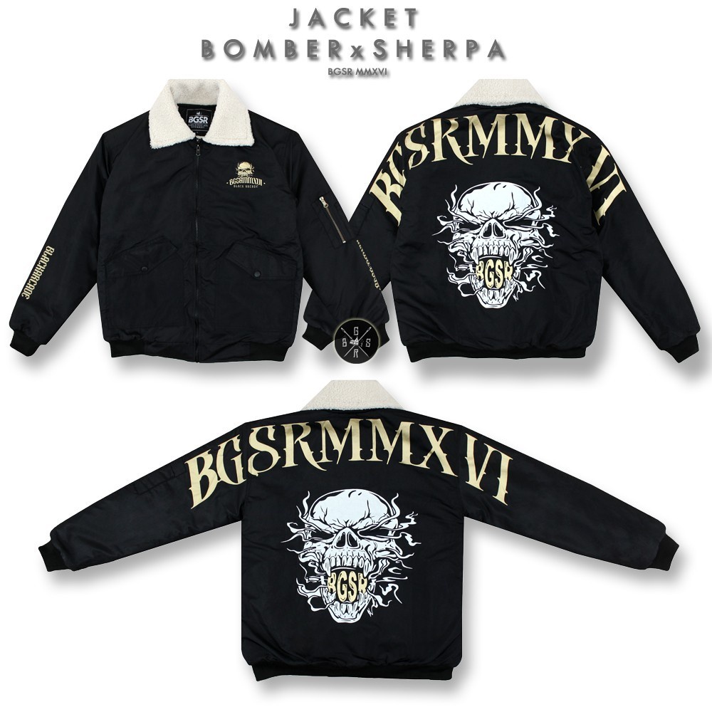 Jaket Bomber Sherpa Pria - Jaket Motor Pria- Bomber Jacket -Jaket Boomber Pria -Jaket Bomber Bulu