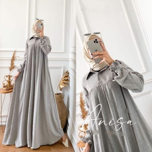 ANISA DRESS MAXI CRINKLE AIRFLOW // DRESS WANITA TERBARU