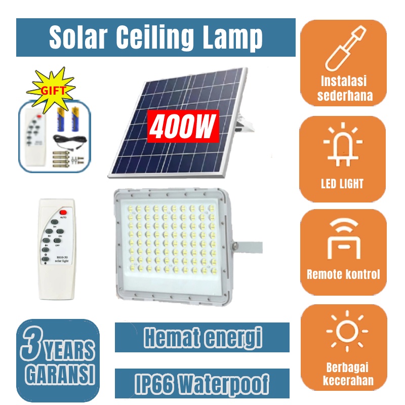 Solar Flood Lamp 60W 100W 200W 300W 400W lampu tidur kamar led murah tenaga surya 300 watt aki kompl