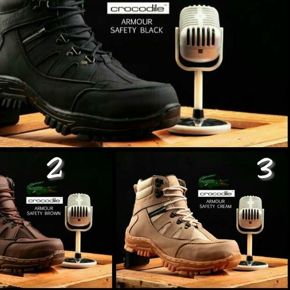 ☞ sepatu pria boots sapety armor crocodile armour morisey boot original handmade ☄