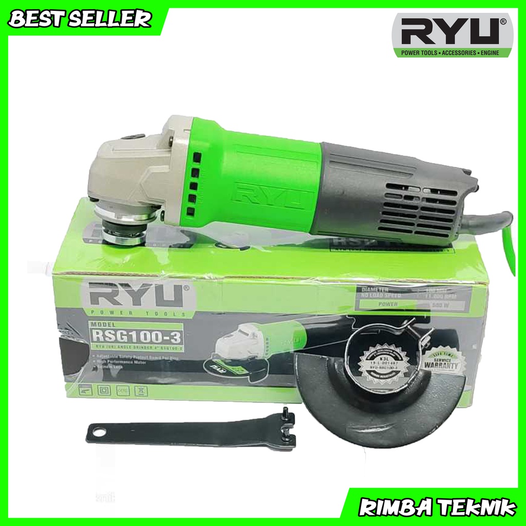 RYU Gurinda tangan Gerinda Toggle 4&quot; RSG100-3 / Angle grinder 4&quot; RSG100-3