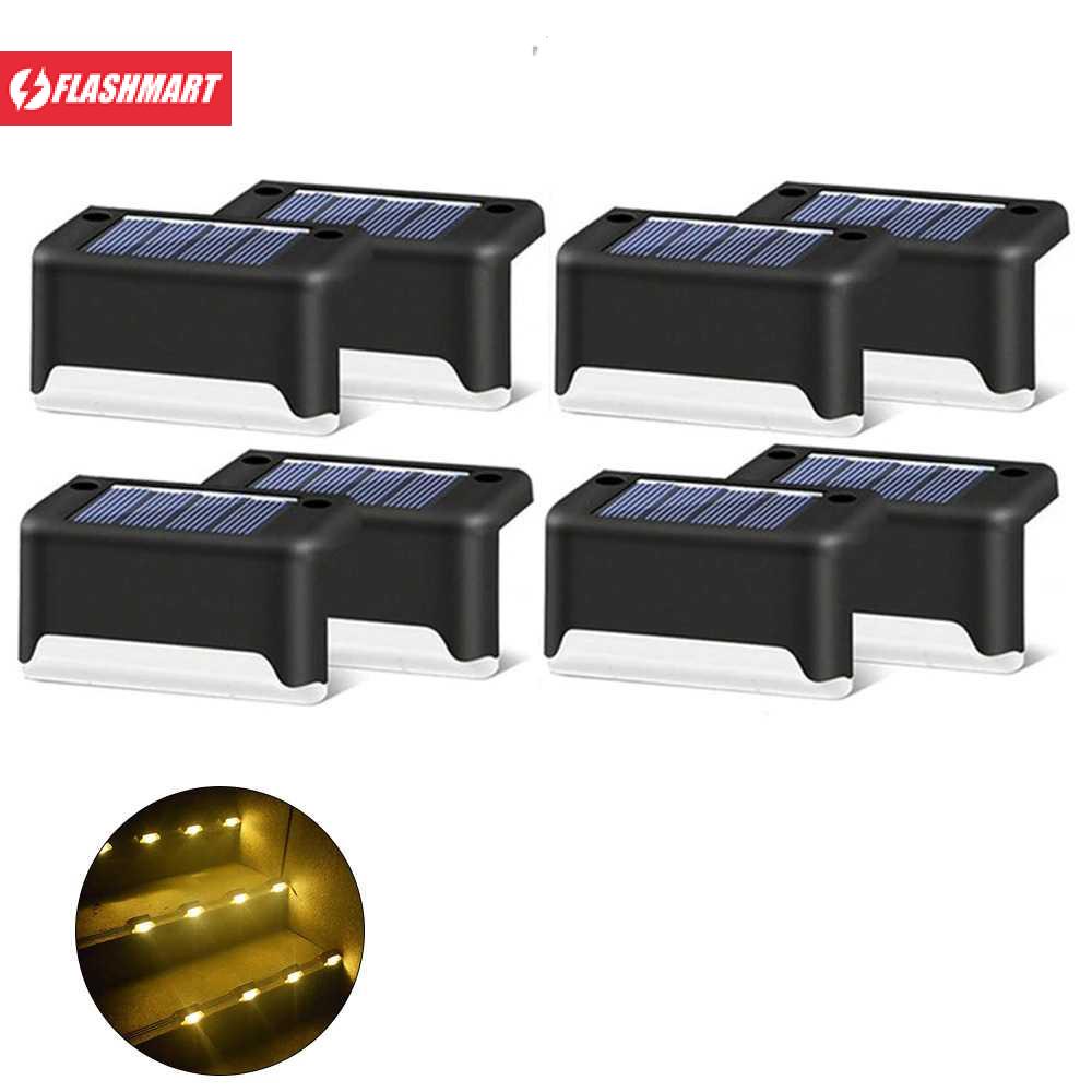Flashmart Lampu Taman Hias Deck Light Solar Waterproof Warm White 8 PCS - L20