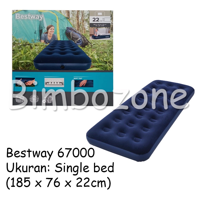 Bimbozone - Bestway Kasur Angin Flocked Air Bed Single 67000