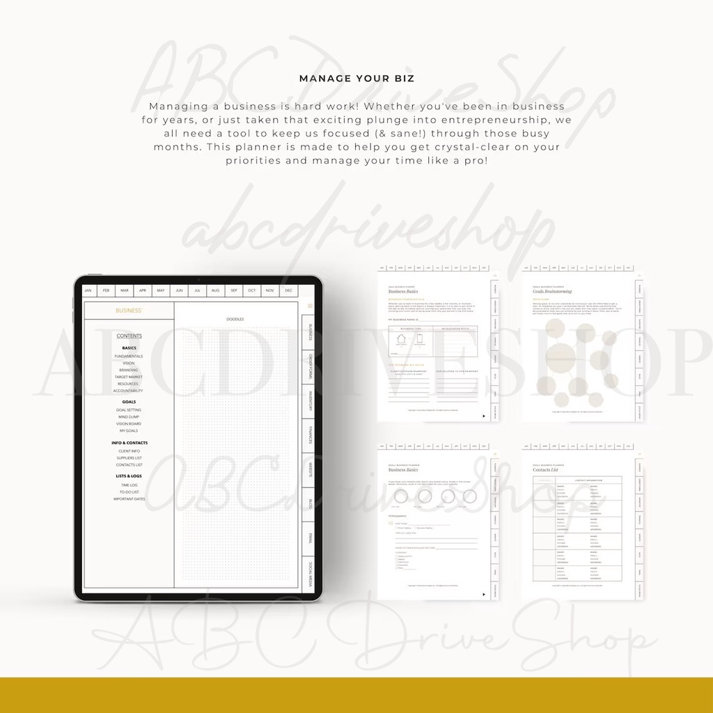 Digital Planner &amp; Journal - Ultimate Bussiness &amp; Social Media Planner