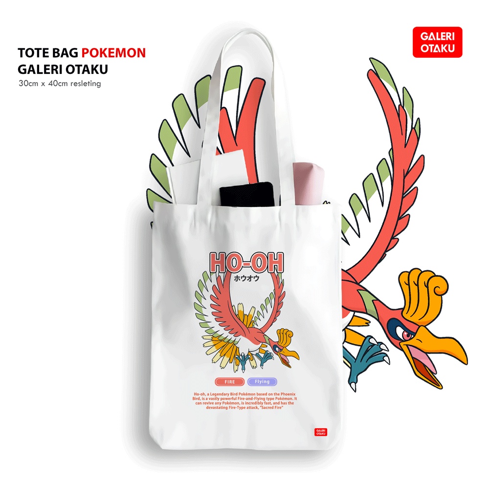 TOTEBAG KANVAS POKEMON LEGENDARY / RAYQUAZA / HO OH / DEOXYS / Tote Bag Canvas Anime Resleting Premium