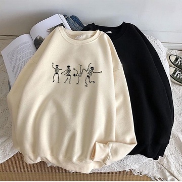 SWEATER OVERSIZE CREWNECK BASIC BONES SKELETON