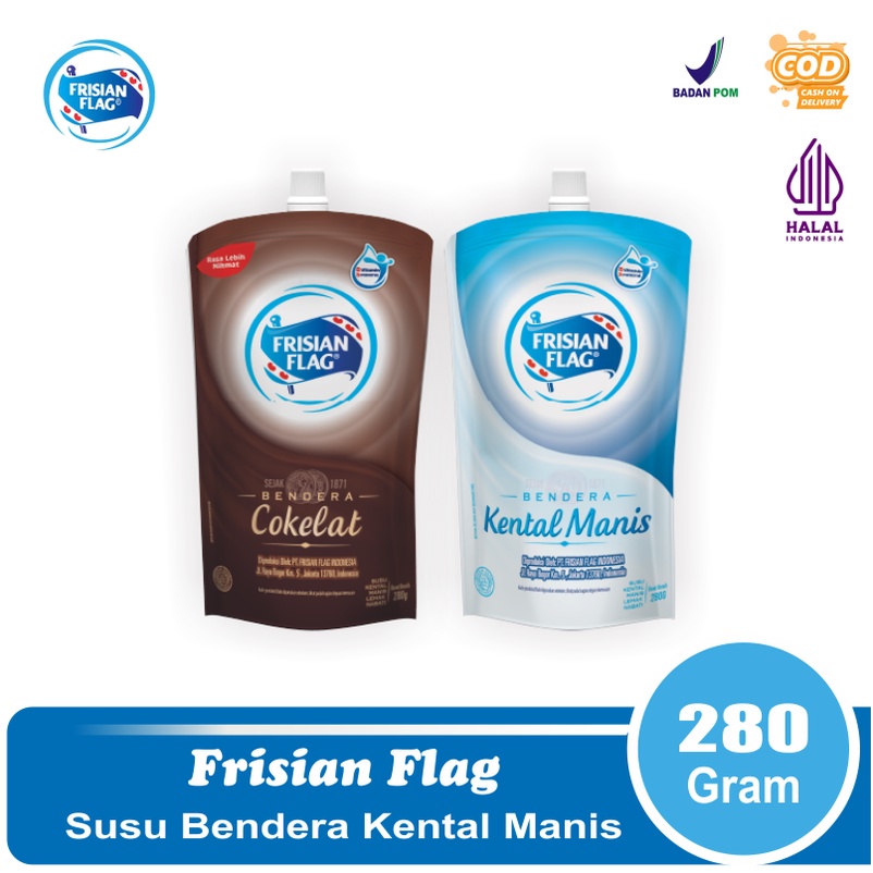 

(3 pcs) Frisian Flag Susu Bendera Kental Manis 280 gr Pouch