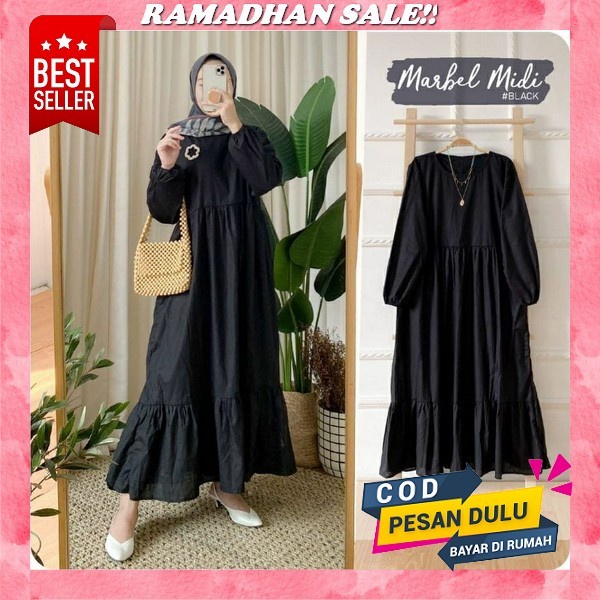 Gamis Abaya Turkey 1403 Hitam Jersy Mix Ceruty Premium Terbaru 2021 Gamis Terbaru Lebaran 2023 Bahan