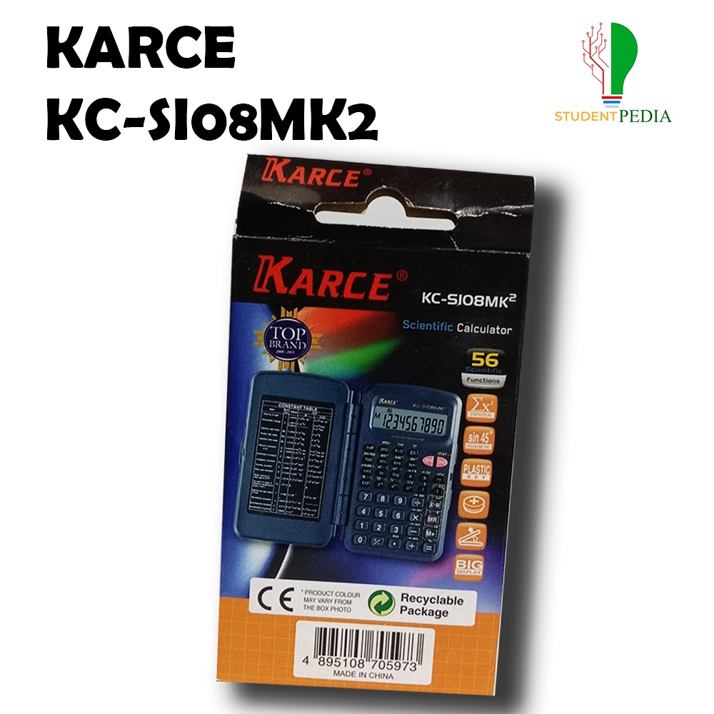 

Karce - Kalkulator Ilmiah / Sains KC-S108MK2 ( 10 + 2 Digit ) - Scientific / Science Calculator