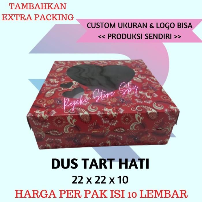 

Dus Tart Tutup Hati 22 X 22 X 10 - Dus Kue / Dus Nasi