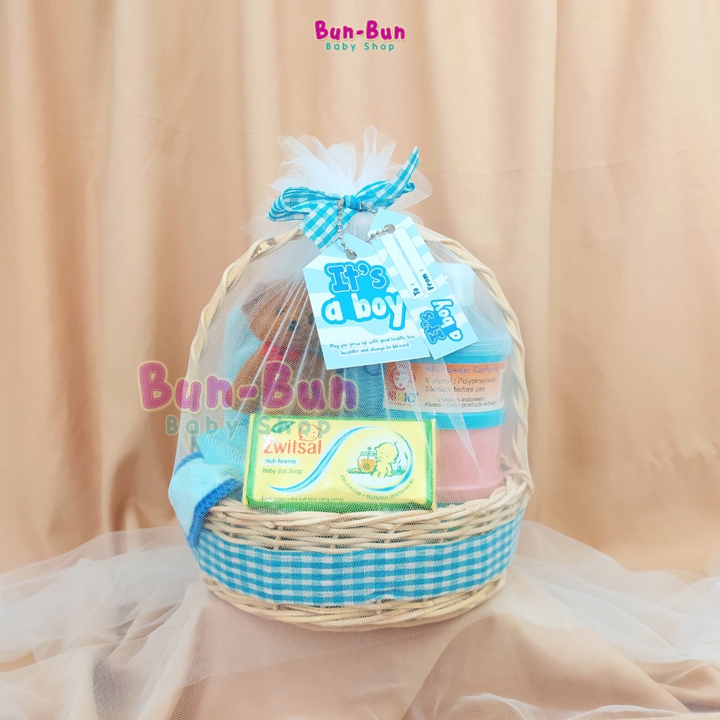 Hampers Bayi Laki Perempuan Unisex Kado Lahiran Gift Set Parsel Parcel New Born Hadiah Anak Murah Keranjang Rotan Perlengkapan Baru Lahir Peralatan Baby Newborn Boy Girl Bunbunbabyshop