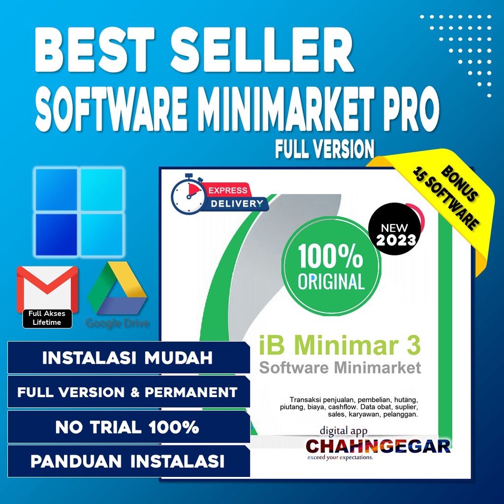 Software Minimarket iB Minimar 3 Lisensi Original Aplikasi Kasir Accounting Full Paket