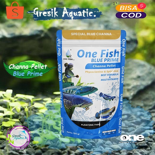 One Fish Food Spesial Blue Channa - Makanan / Pakan / Pelet Ikan Hias Khusus Channa Untuk Warna Biru