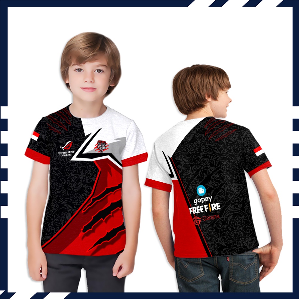 Jersey Gaming || Jersey Baju Kaos Gaming Game Custom Esports || Baju Anak Gaming Custom Free nicknam