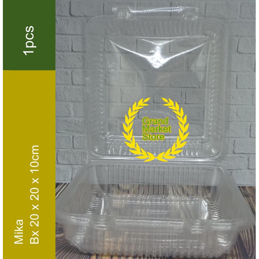 Tray Mika BX Jumbo Bx 20x20x10 Mika Kue Tray BX Box Mika Plastik Jumbo 20 cm