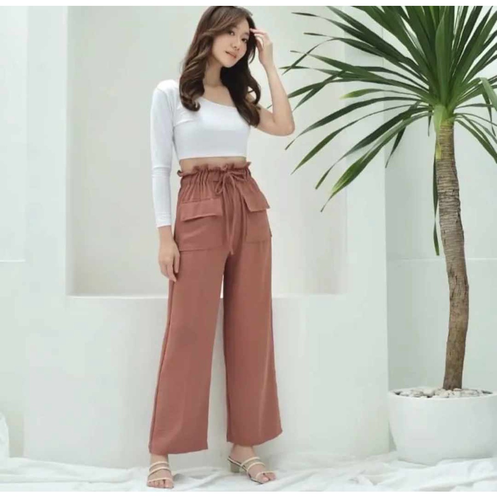 KULOT CRINKLE SAKU DEPAN / FREZY PANTS CRINKLE