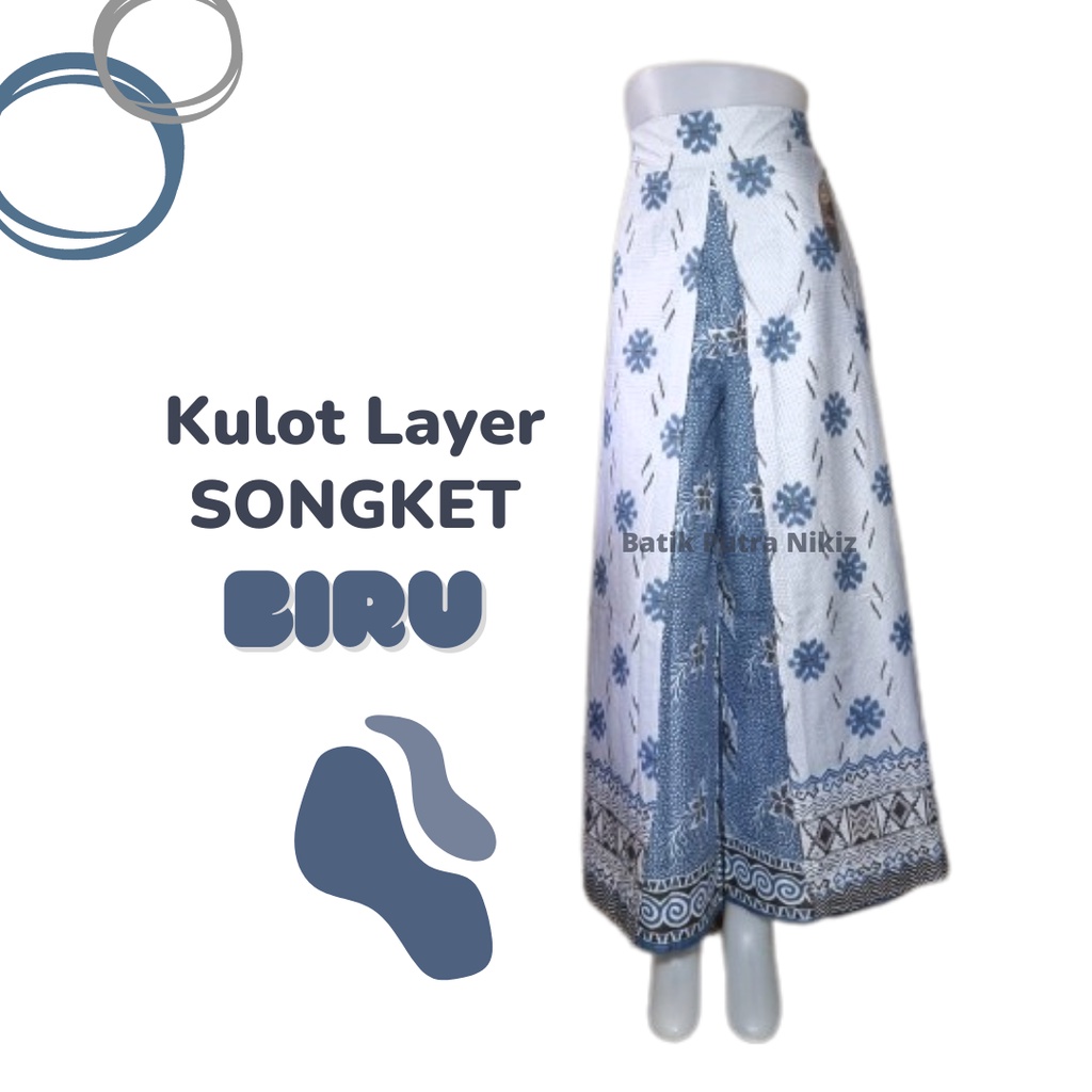 (COD) Celana Wanita Kulot Batik Layer Bawahan Kondangan