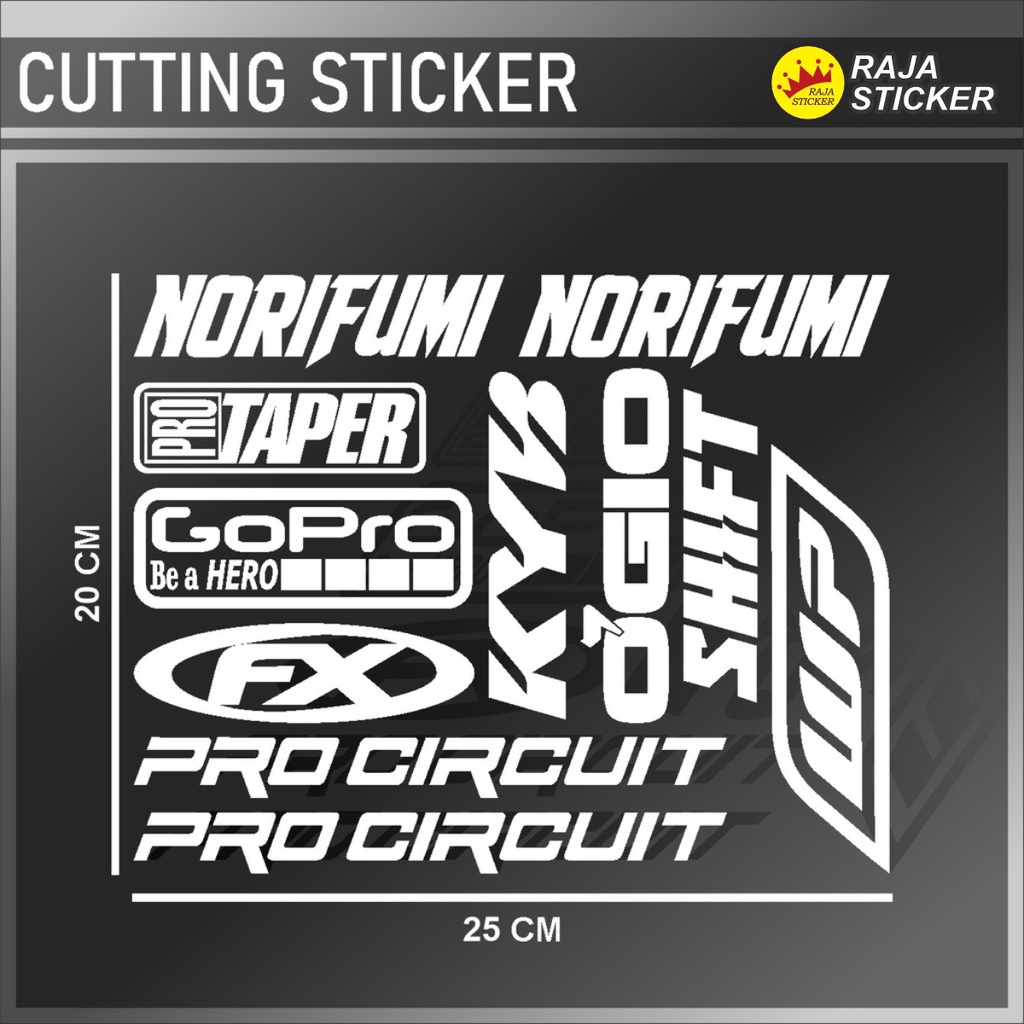 Cutting Sticker Pack Sponsor Racing Isi 10 Pcs
