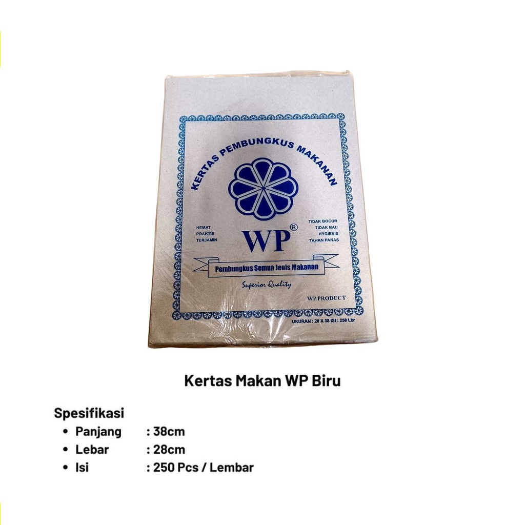 Kertas Makan Pembungkus Nasi Coklat WP Bersih