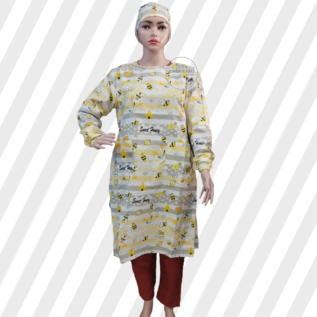 Surgical Gown Motif Lucu, Surgical Gown Motif Terbaru, Apron, Baju Jaga