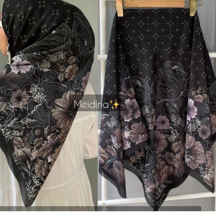 JILBAB SEGI 4 DENAY KW /KERUDUNG DENAY SEGI EMPAT DENAY KW SEGI 4 EMPAT KATUN MOTIF PREMIUM