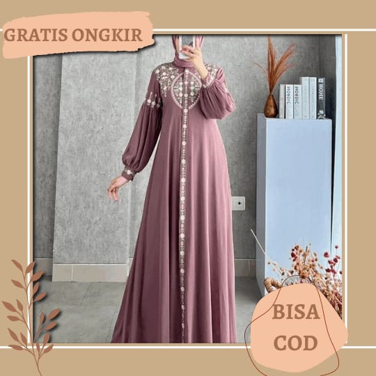 Gamis Lebaran 2023 Model Gamis Terbaru / Kilendra Set Iner + Outer / Gamis Ceruty Baby Doll Tali Ter
