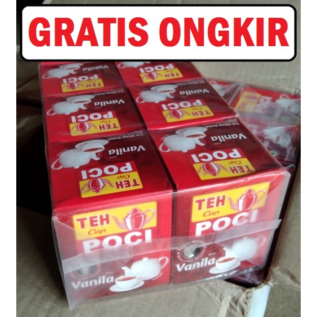 

ga- (10PV50) teh poci vanilla 50gr BOS isi 10 pcs teh tubruk poci hitam vanila 50 gr