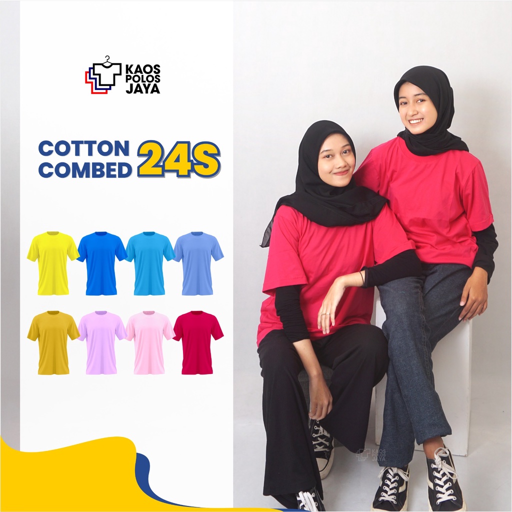 Kaos cotton combed 24s Kaos Polos Lengan Pendek Katalog C